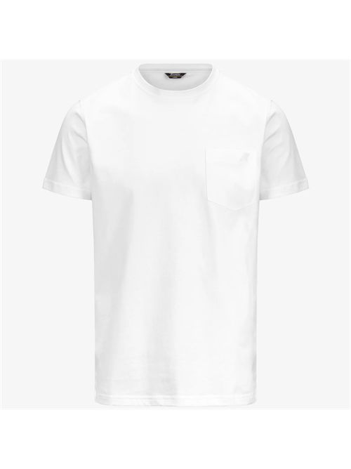 T-shirt uomo in cotone colore bianco K-WAY | SIGUR K31368W001